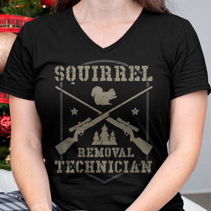 Funny Hunting Shirt, Gift For Hunting Lover Unisex T-Shirt/Hoodie/Sweatshirt HLT00 - Squirrel Removal Technician Squirrel Hunting Squirrel Hunter T-Shirt