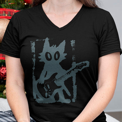 Guitar Lover Shirt, Funny Guitar UnisexT-Shirt/Hoodie/Sweatshirt HLT00 - Cat Playing Guitar Rock Star Rock and Roll Men Women Kids T-Shirt