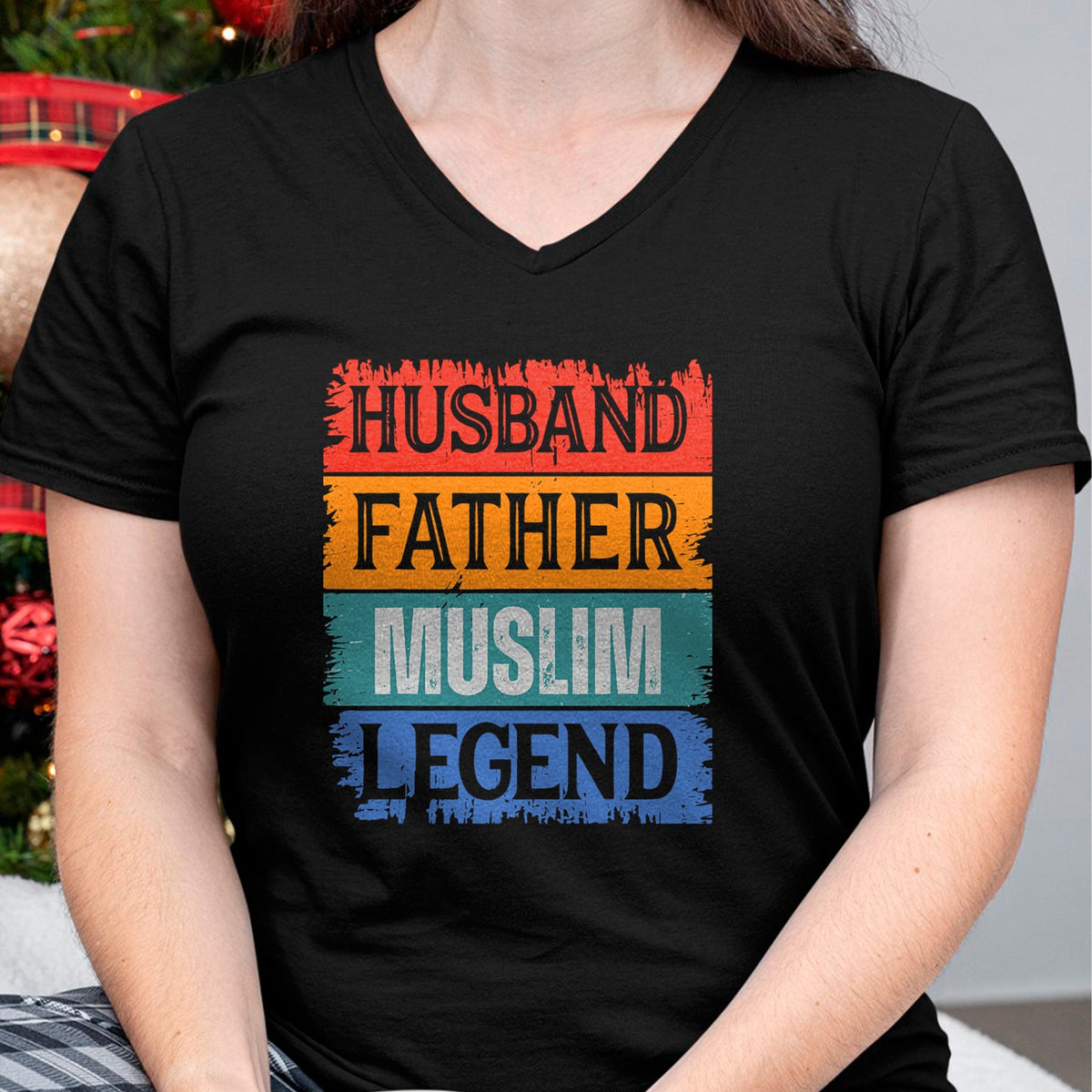 Gift for Dad Shirt, Funny Dad Unisex T-Shirt/Hoodie/Sweatshirt HLT00 – Father Husband MUSLIM Legend Proud Dad Funny Retro Papa T-Shirt