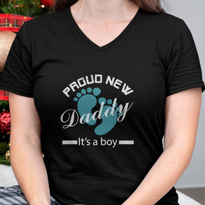 Gift for Dad Shirt, Funny Dad Unisex T-Shirt/Hoodie/Sweatshirt HLT00 – Vintage First Time Dad Proud New Daddy It_s A Boy T-Shirt