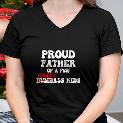 Gift for Dad Shirt, Funny Dad Unisex T-Shirt/Hoodie/Sweatshirt HLT00 – Funny Proud Father of a Few Smart Ass Kids Fathers Day T-Shirt