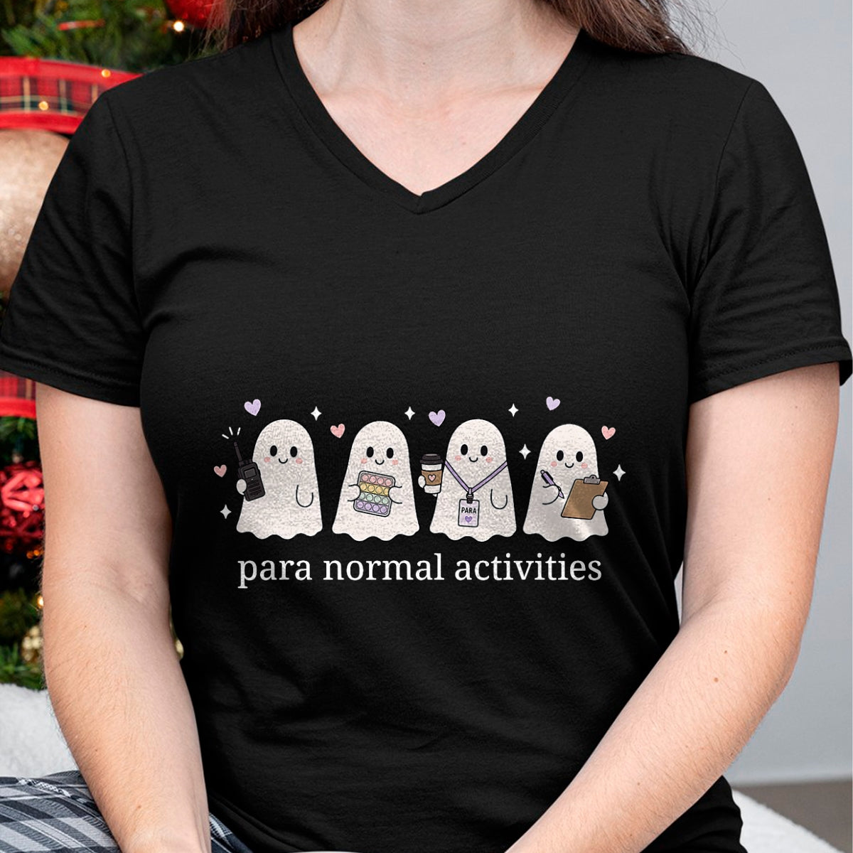 Best Teacher Shirt, Funny Teacher UnisexT-Shirt/Hoodie/Sweatshirt HLT00 - Ghost Cute para Normal Activities SPED Teachers Halloween T-Shirt