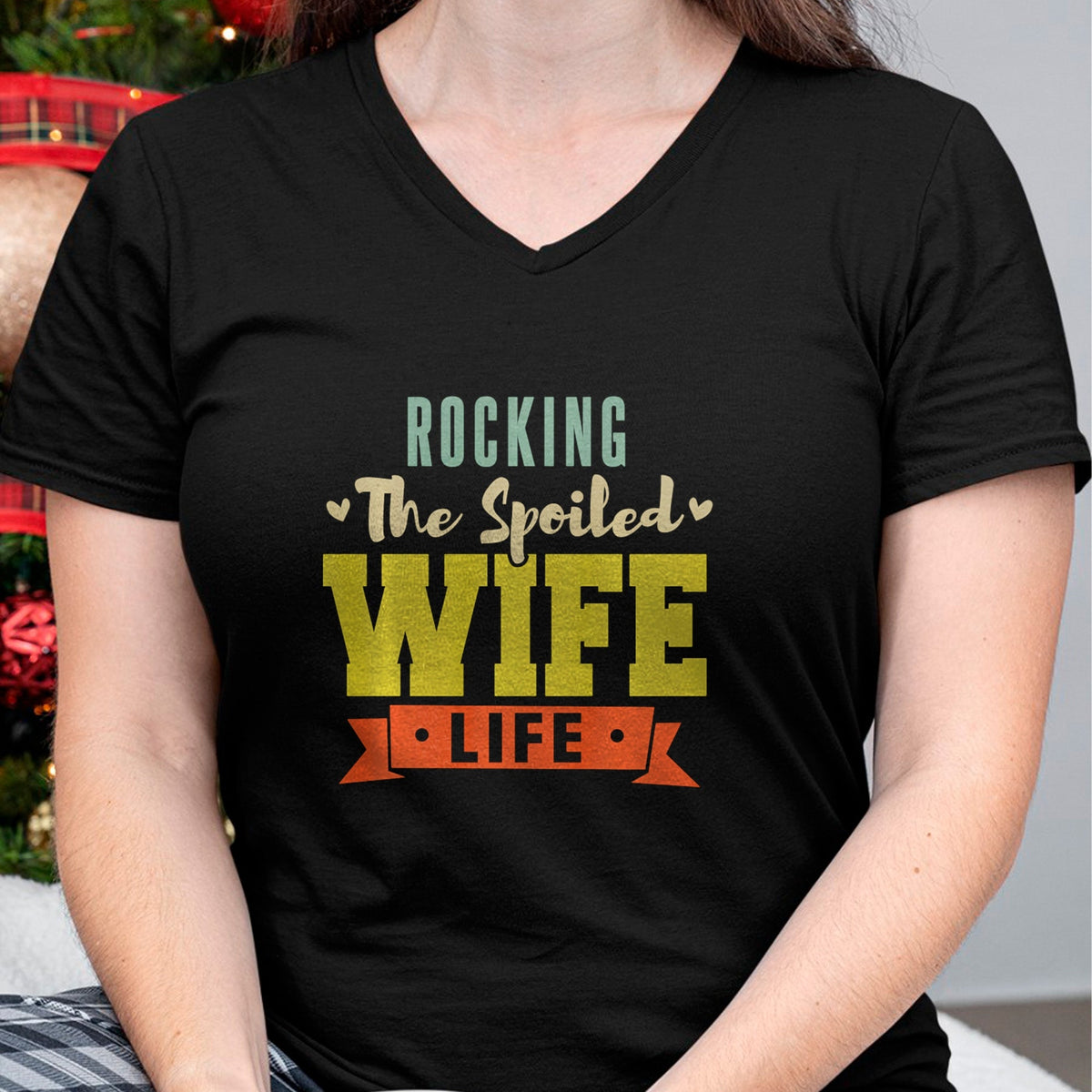 Best Wife Shirt, Wife and Husband Unisex T-Shirt/Hoodie/Sweatshirt HLT00 - Gift for wife T shirt, spoiled wife   Retro Spoiled Wife Funny Rocking The Spoiled Wife Life Sweatsh