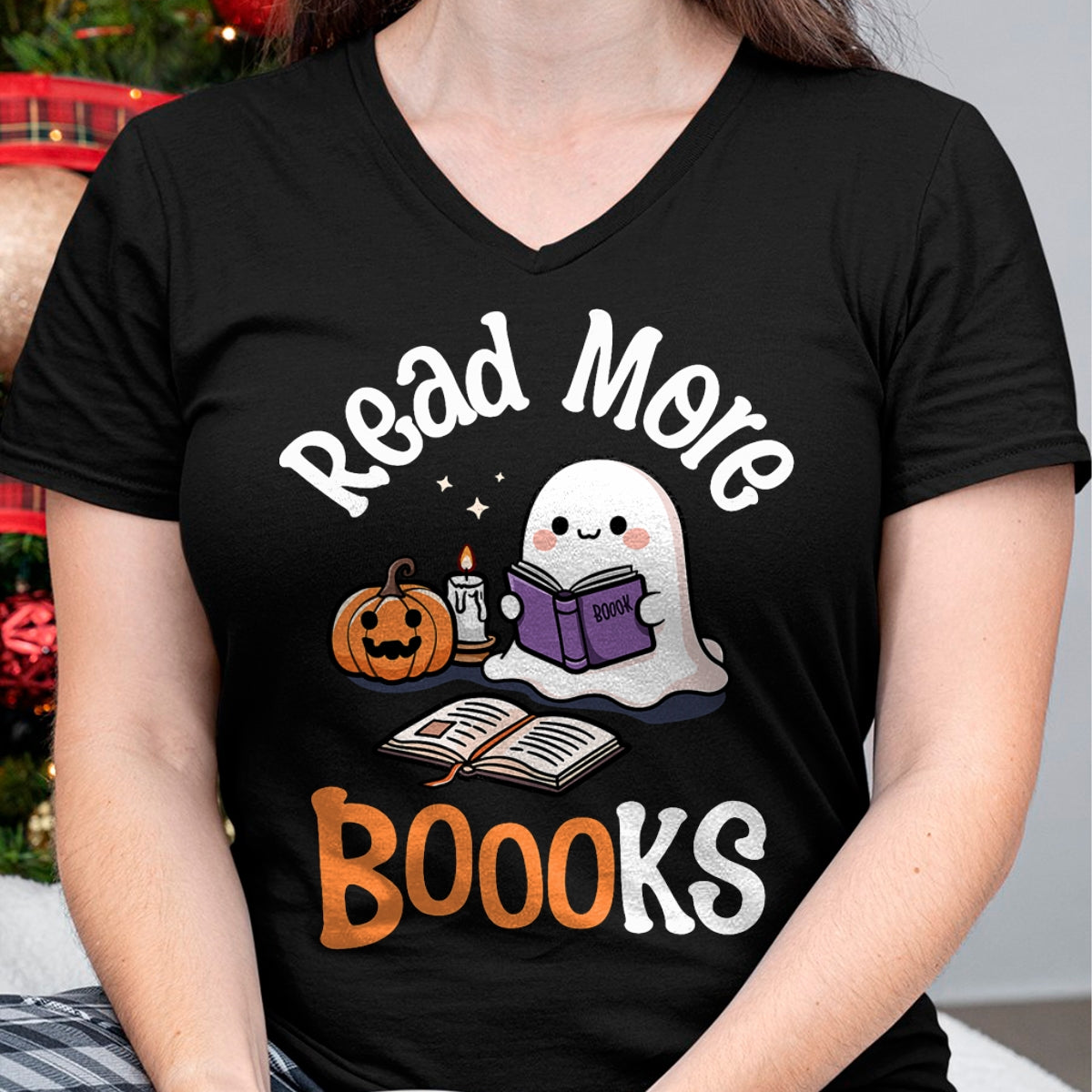 Best Teacher Shirt, Funny Teacher UnisexT-Shirt/Hoodie/Sweatshirt HLT00 - Halloween Ghost Reading Read More Books Librarian Teacher T-Shirt