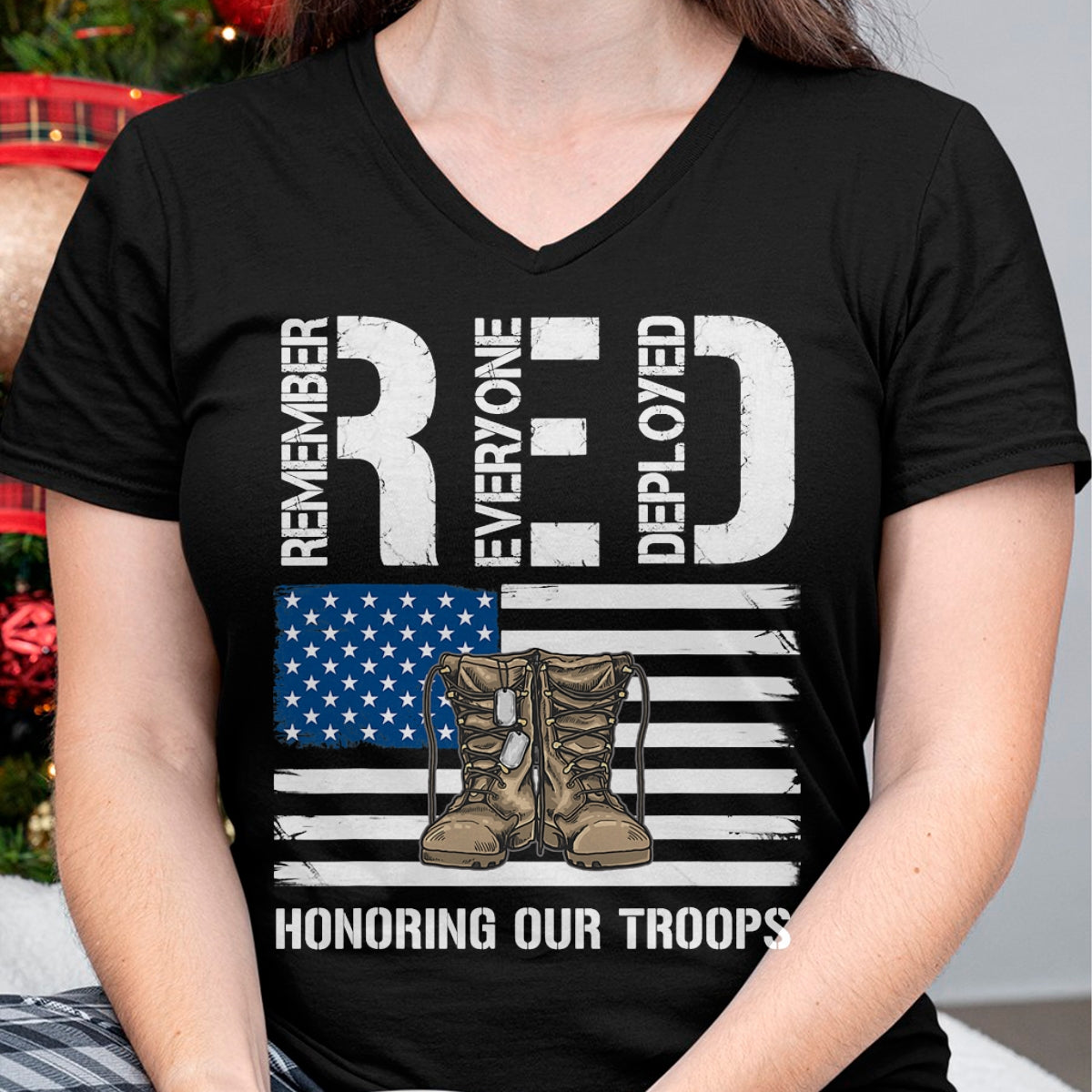Proud Veteran Shirt, Funny Veteran UnisexT-Shirt/Hoodie/Sweatshirt HLT00 - Remember Everyone Veteran Deployed RED Friday Military T-Shirt