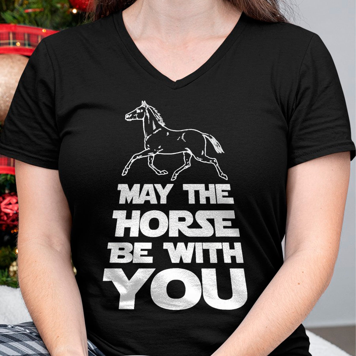 Best Horse Lover Shirt , Funny Horse UnisexT-Shirt/Hoodie/Sweatshirt HLT00 - May The Horse Be with You T-Shirt T-Shirt, Men, Black, 3X-Large