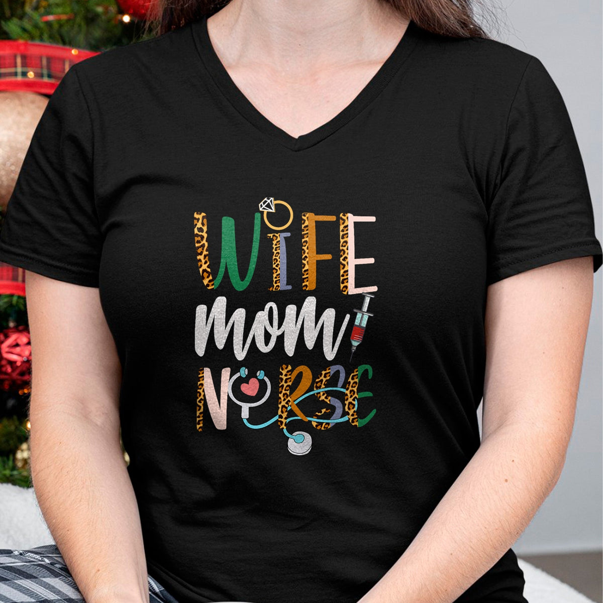 Funny Nurse Shirt, Nurse Unisex T-Shirt/Hoodie/Sweatshirt HLT00 - Wife Mom Nurse Womens RN LPN Mothers Day For Nurses T-Shirt