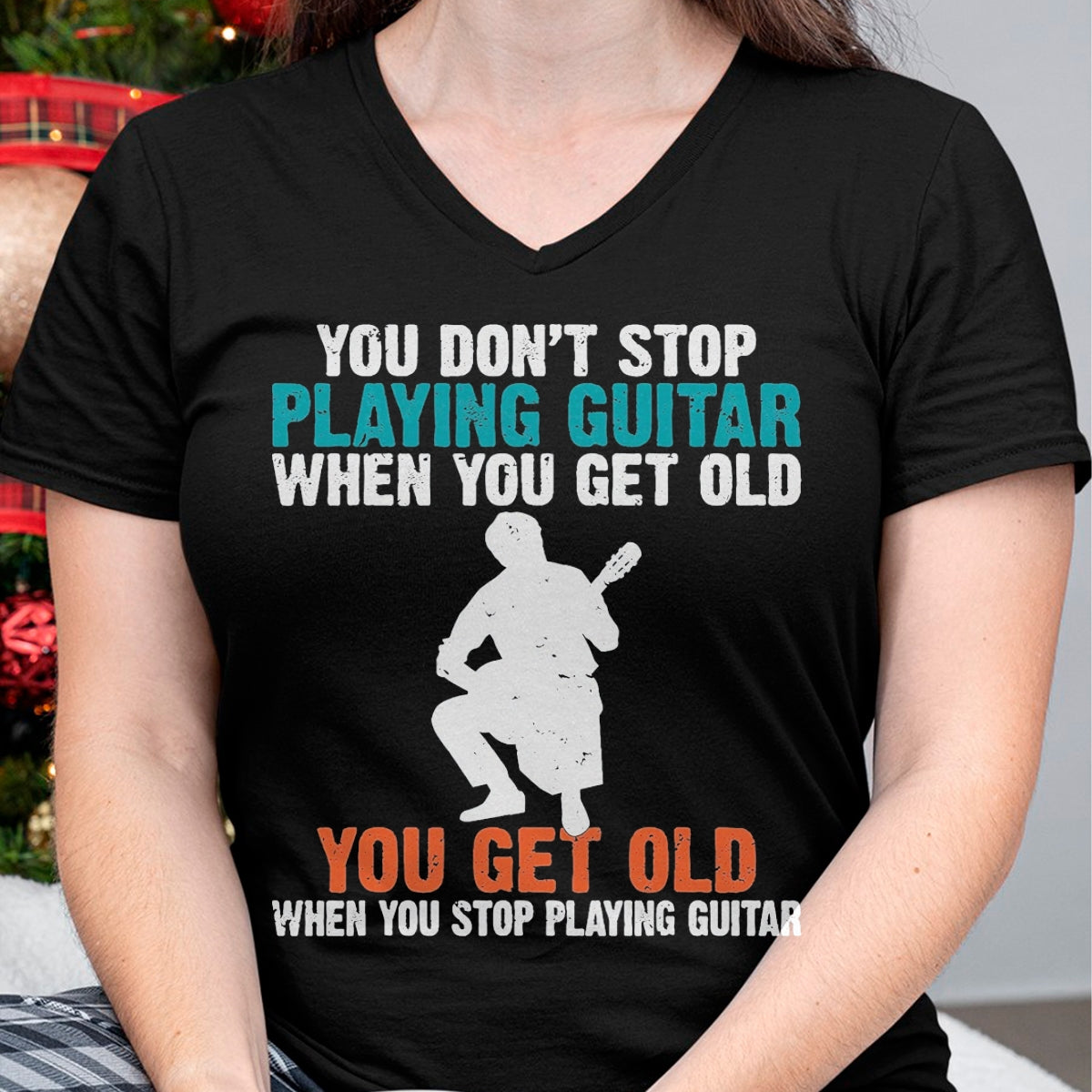 Guitar Lover Shirt, Funny Guitar UnisexT-Shirt/Hoodie/Sweatshirt HLT00 - You Dont Stop Playing Guitar When You get Old Guitar Player T-Shirt, Men, Black, 3X-Large