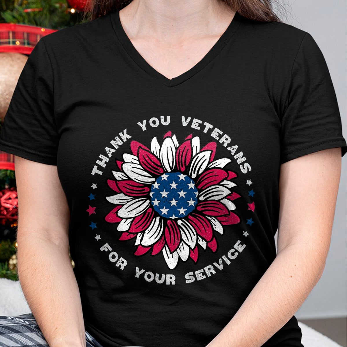Proud Veteran Shirt, Funny Veteran UnisexT-Shirt/Hoodie/Sweatshirt HLT00 - Thank You Veterans Sunflower, Military Veterans Day Tribute T-Shirt, Men, Black, 3X-Large