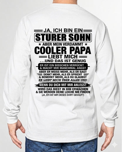 DEU00 - JA, ICH BIN EIN STURER SOHN T-SHIRT – GEBURTSTAGSGESCHENK VON EINEM -PAPA - ccdi00 (SKU2606-257-00)