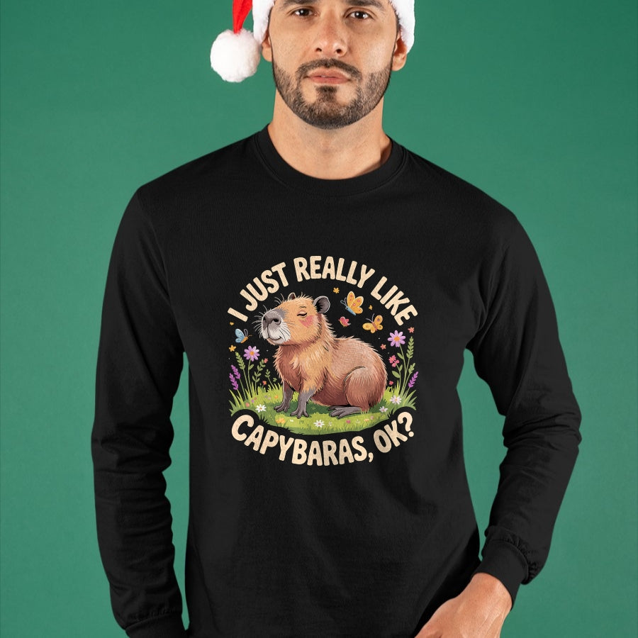 Cute Capybara Shirt, Funny Capybara Unisex T-Shirt/Hoodie/Sweatshirt HLT00 - Funny Capybara Art for Men Women Kids Capy Rodent Capybara T-Shirt (1)