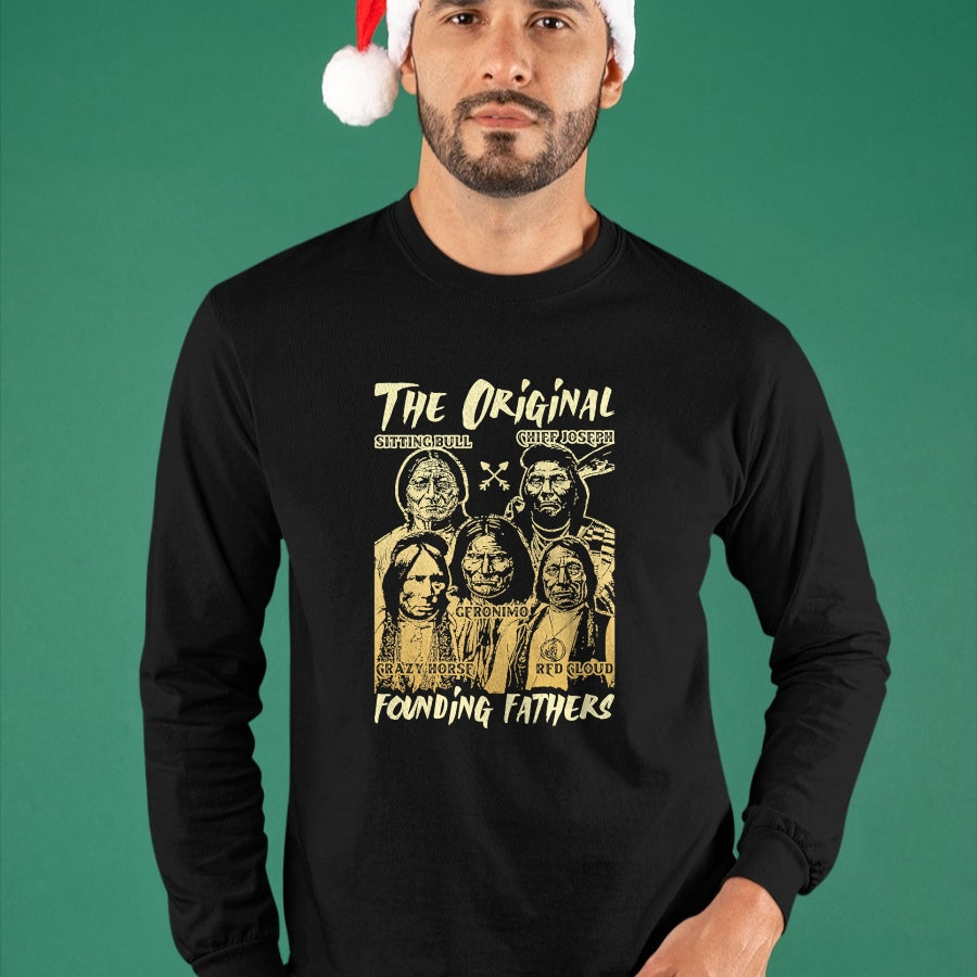 Native American T-Shirts, Vintage Native American Unisex T-Shirt/Hoodie/Sweatshirt HLT00 - The Original Founding Fathers Native American Themed