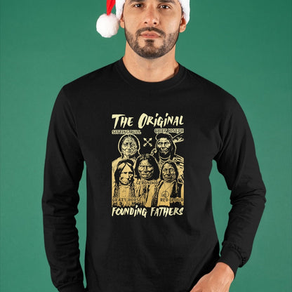 Native American T-Shirts, Vintage Native American Unisex T-Shirt/Hoodie/Sweatshirt HLT00 - The Original Founding Fathers Native American Themed