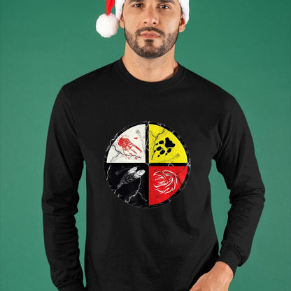 Native American T-Shirts, Vintage Native American Unisex T-Shirt/Hoodie/Sweatshirt HLT00 - Native American Medicine Wheel