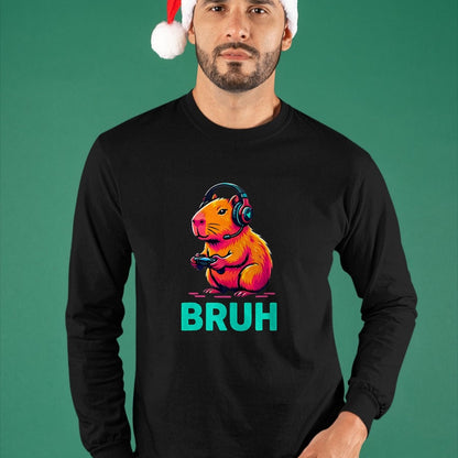 Cute Capybara Shirt, Funny Capybara UnisexT-Shirt/Hoodie/Sweatshirt HLT00 - Bruh Capybaras Bruh Video Games Boys Capybara T-Shirt