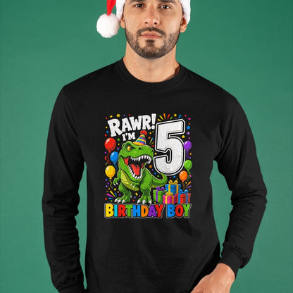 Best Dinosaur Lover Shirt, Funny Dinosaur UnisexT-Shirt/Hoodie/Sweatshirt HLT00 - Dinosaur 5th Five Rawr I_m 5 Birthday Boy T Rex Boys Gifts T-Shirt