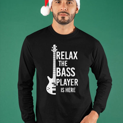 Guitar Lover Shirt, Funny Guitar UnisexT-Shirt/Hoodie/Sweatshirt HLT00 - Relax The Bass Player is here Bass Guitar T-Shirt