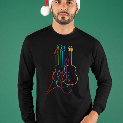 Guitar Lover Shirt, Funny Guitar UnisexT-Shirt/Hoodie/Sweatshirt HLT00 - UAB KIDKIS Colored Guitars Electric Acoustic Classical Gift T-Shirt - Black - S - Unisex - Short Sle