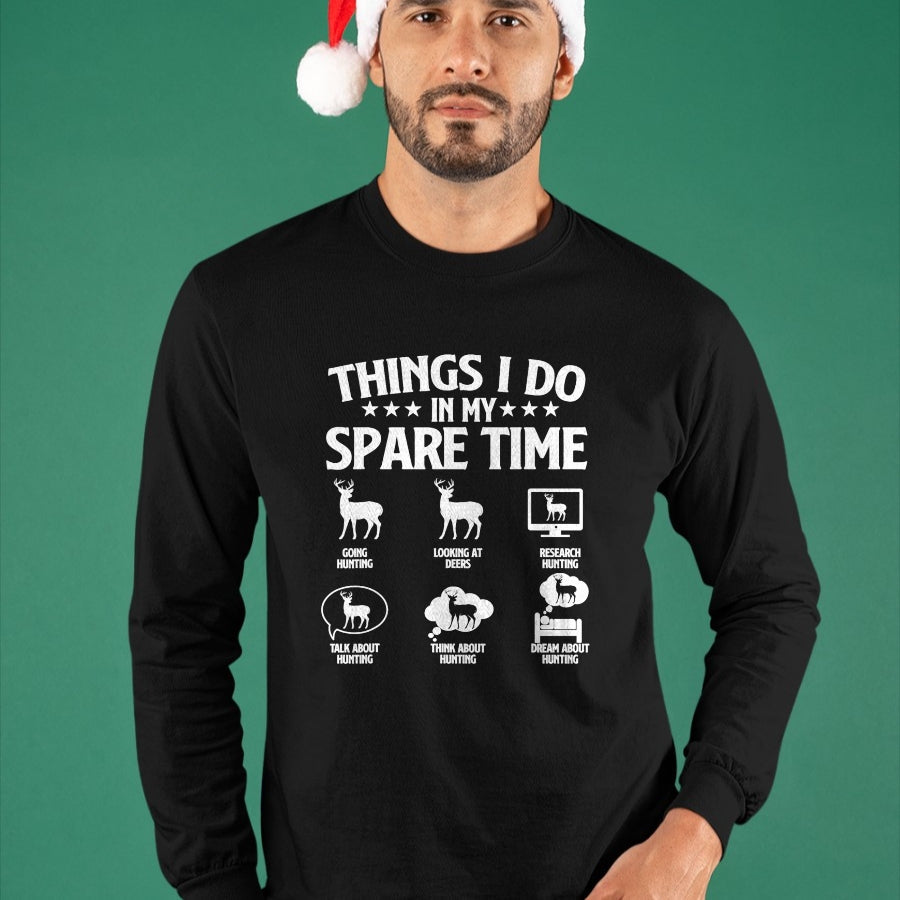 Funny Hunting Shirt, Gift For Hunting Lover Unisex T-Shirt/Hoodie/Sweatshirt HLT00 - Things I Do In My Spare Time - Deer Hunter Hunting Lover T-Shirt