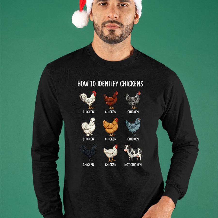 Best Farmer Life Shirt, Funny Farmer UnisexT-Shirt/Hoodie/Sweatshirt HLT00 - How to Identify Chickens T-Shirt