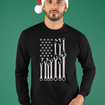 Best Mechanic Life Shirt, Funny Mechanic UnisexT-Shirt/Hoodie/Sweatshirt HLT00 - Mechanic American Flag Repair Car Technician Men Dad T-Shirt