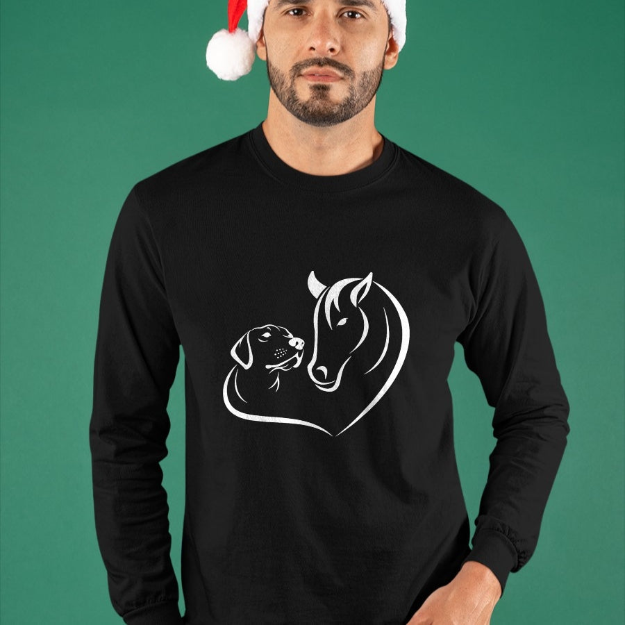 Best Horse Lover Shirt , Funny Horse UnisexT-Shirt/Hoodie/Sweatshirt HLT00 - Horse and Dog Women and Men Motif Horse Dog Lover T-Shirt T-Shirt