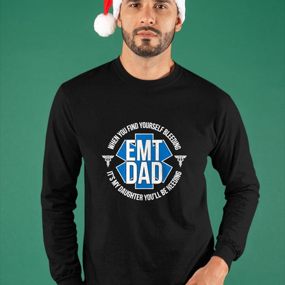 Gift for Dad Shirt, Funny Dad Unisex T-Shirt/Hoodie/Sweatshirt HLT00 – EMT Father Proud Emergency Medical Technician Dad T-Shirt