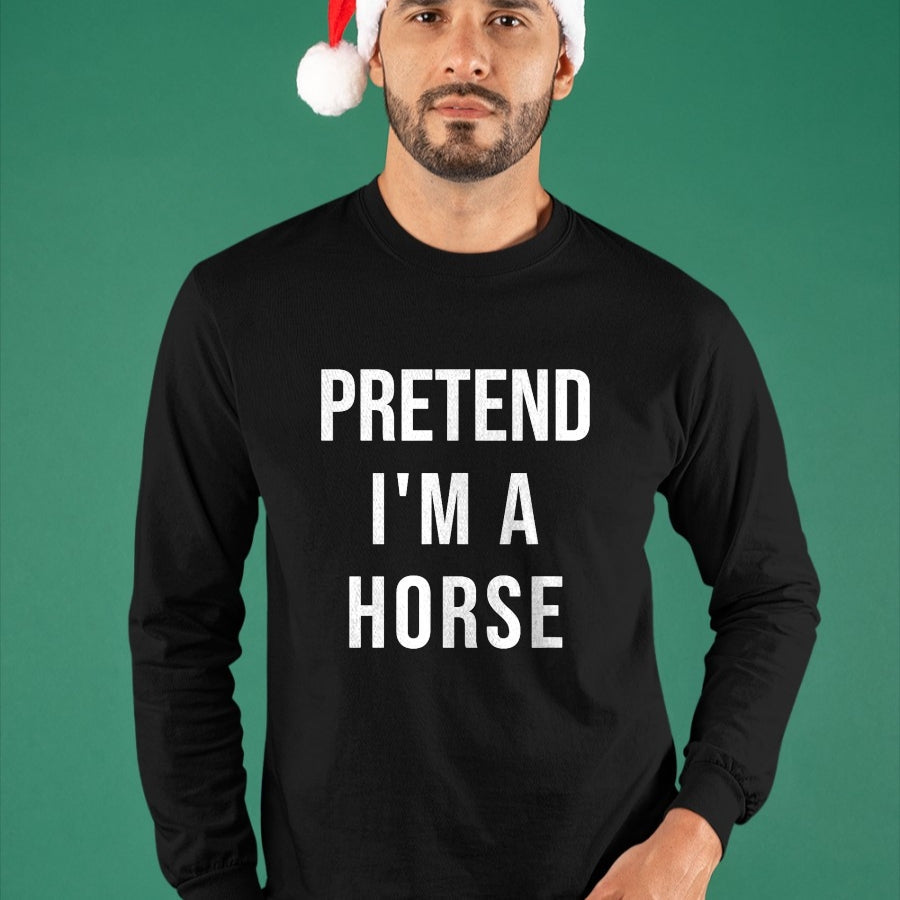 Best Horse Lover Shirt , Funny Horse UnisexT-Shirt/Hoodie/Sweatshirt HLT00 - Lazy Halloween Pretend I_m A Horse Costume Funny Party T-Shirt