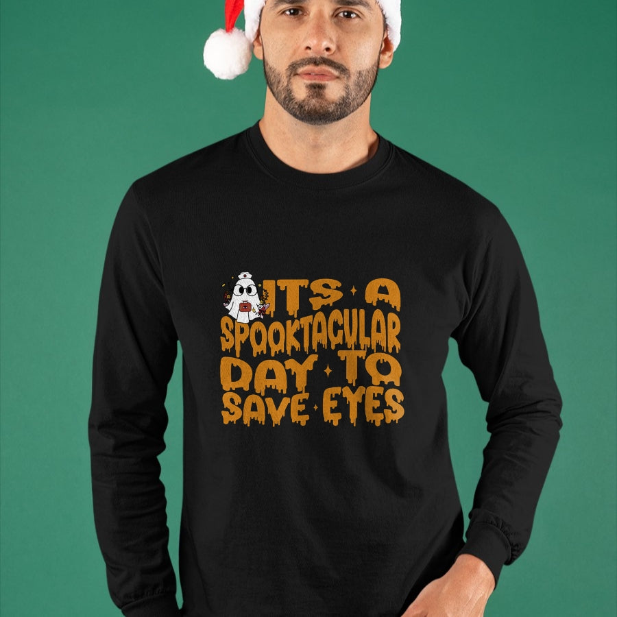Best Doctor Shirt, Funny Doctor UnisexT-Shirt/Hoodie/Sweatshirt HLT00 - It's A Spooktacular Day to Save Eyes Halloween Eye Doctor T-Shirt