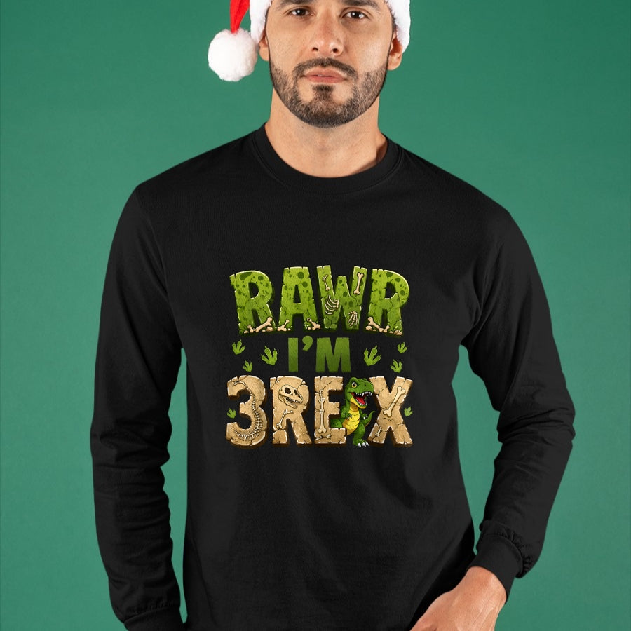Best Dinosaur Lover Shirt, Funny Dinosaur UnisexT-Shirt/Hoodie/Sweatshirt HLT00 - 3 Year Old Dinosaur Birthday Boys Rawn Im 3-Rex T-Shirt
