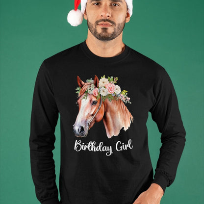 Best Horse Lover Shirt , Funny Horse UnisexT-Shirt/Hoodie/Sweatshirt HLT00 - Horse Birthday Girl Party Outfit Pony Daughter Granddaughter T-Shirt