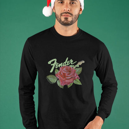 Guitar Lover Shirt, Funny Guitar UnisexT-Shirt/Hoodie/Sweatshirt HLT00 - Fender Rose Guitar Classic Vintage Style T-Shirt