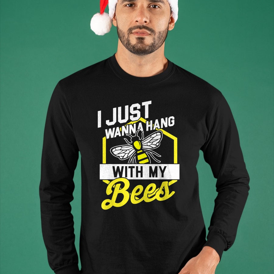 Best Farmer Life Shirt, Funny Farmer UnisexT-Shirt/Hoodie/Sweatshirt HLT00 - Hang with My Bees - Beekeeper & Beekeeping Gift T-Shirt T-Shirt