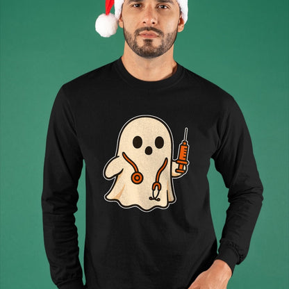 Best Doctor Shirt, Funny Doctor UnisexT-Shirt/Hoodie/Sweatshirt HLT00 - Doctor Ghost with Stethoscope T-Shirt