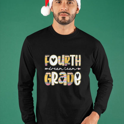 Best Teacher Shirt, Funny Teacher UnisexT-Shirt/Hoodie/Sweatshirt HLT00 - 4th Grade Dream Team Back to School Teacher Student Kids T-Shirt