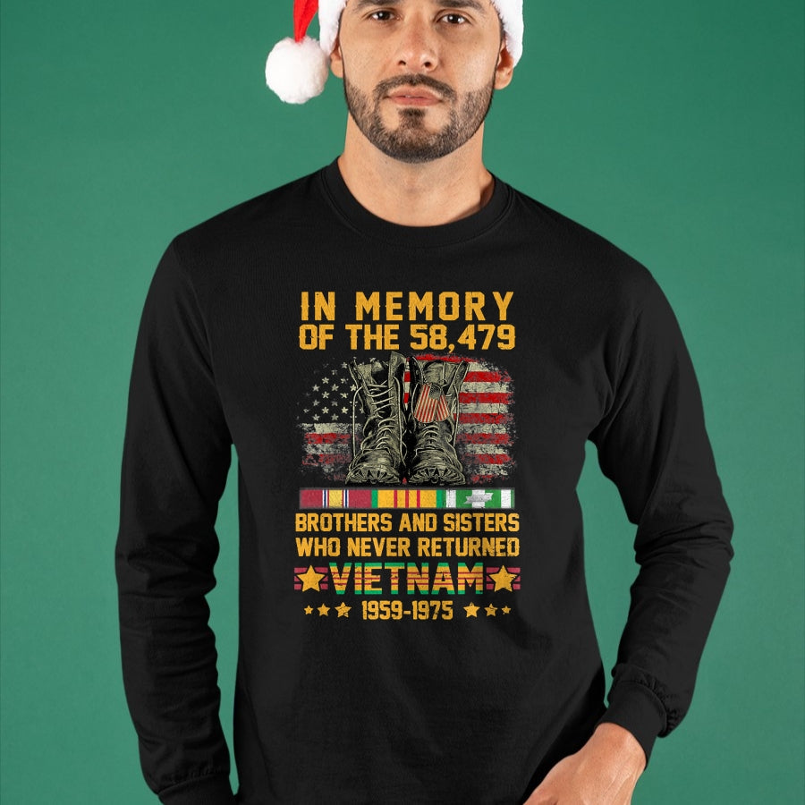 Proud Veteran Shirt, Funny Veteran UnisexT-Shirt/Hoodie/Sweatshirt HLT00 - in Memory of The 58479 Brothers and Sisters Vietnam Veteran T-Shirt