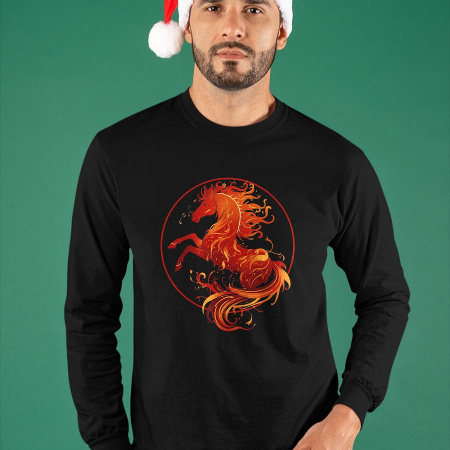 Best Horse Lover Shirt , Funny Horse UnisexT-Shirt/Hoodie/Sweatshirt HLT00 - Year of The Fire Horse 2026 Chinese New Year Strength T-Shirt
