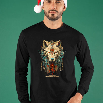 Native American T-Shirts, Vintage Native American Unisex T-Shirt/Hoodie/Sweatshirt HLT00 - Wolf Spirit Animal Sacred Shaman Native American Clan