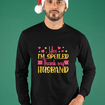 Best Wife Shirt, Wife and Husband Unisex T-Shirt/Hoodie/Sweatshirt HLT00 - Gift for wife T shirt, spoiled wife   Funny Wife I’M Spoiled Thank My Husband Spoiled Wife Tank Top (1)