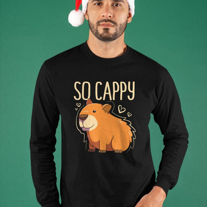 Cute Capybara Shirt, Funny Capybara Unisex T-Shirt/Hoodie/Sweatshirt HLT00 - Funny Capybara So Cappy T-Shirt
