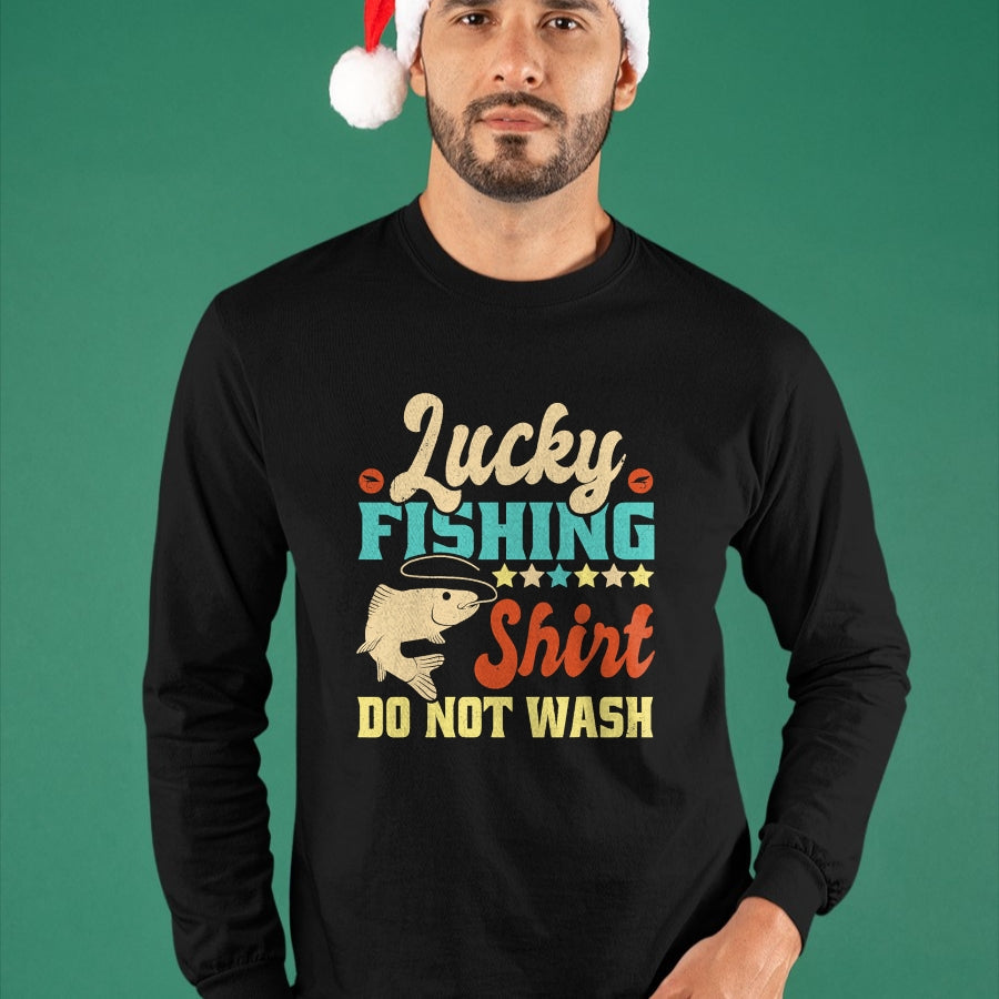 Gift for Dad Shirt, Funny Dad Unisex T-Shirt/Hoodie/Sweatshirt HLT00 – Funny My Lucky Fishing Shirt For Men Women Dad T-Shirt