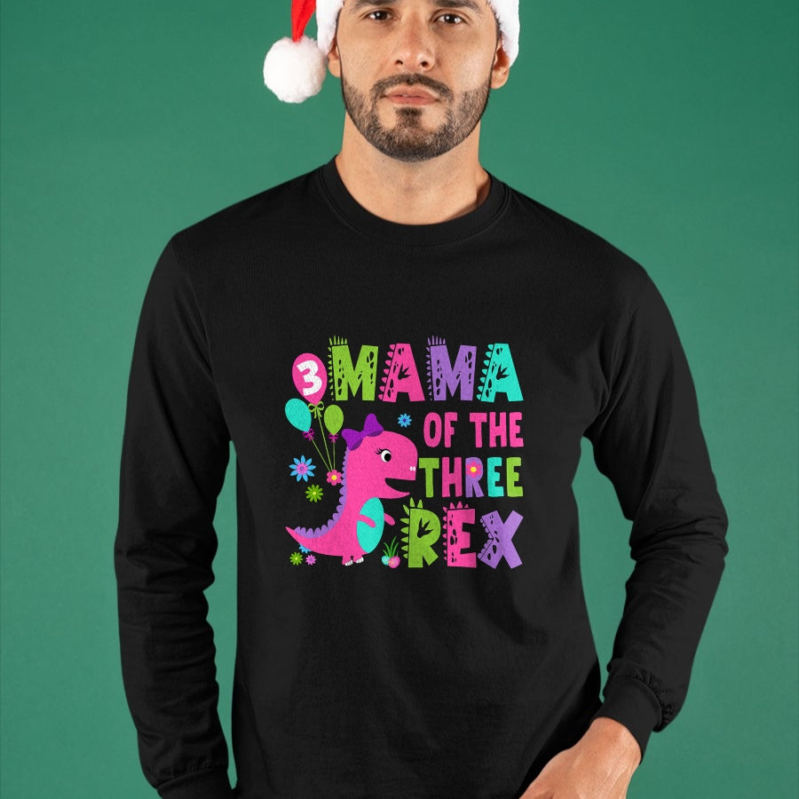 Best Dinosaur Lover Shirt, Funny Dinosaur UnisexT-Shirt/Hoodie/Sweatshirt HLT00 - Mama of The Three Rex Dinosaur T-Rex 3rd Birthday Boy T-Shirt