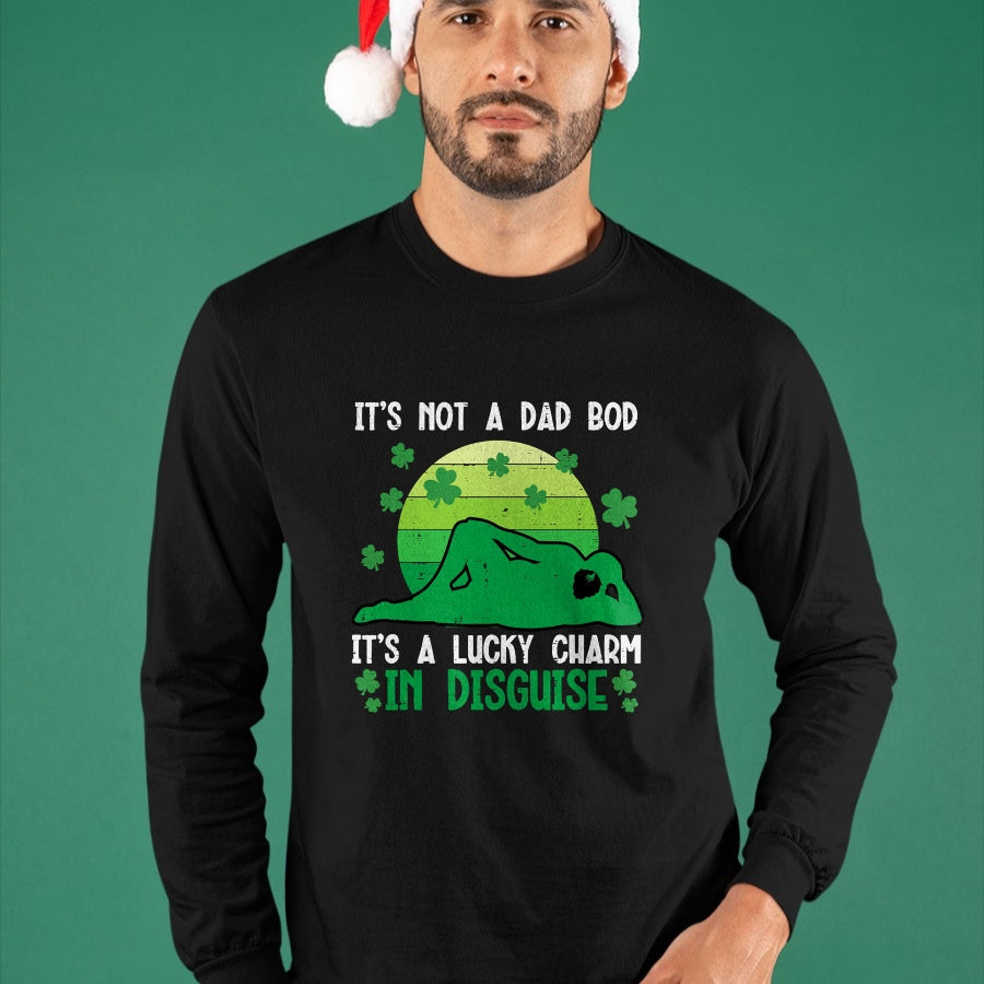 Gift for Dad Shirt, Funny Dad Unisex T-Shirt/Hoodie/Sweatshirt HLT00 – St Patricks Day Not Dad Bod Lucky Charm Saint Pattys Men T-Shirt