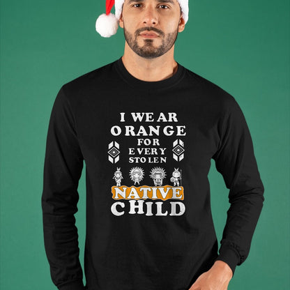 Native American T-Shirts, Vintage Native American Unisex T-Shirt/Hoodie/Sweatshirt HLT00 - I Wear Orange For Every American Native Child Indian Prid