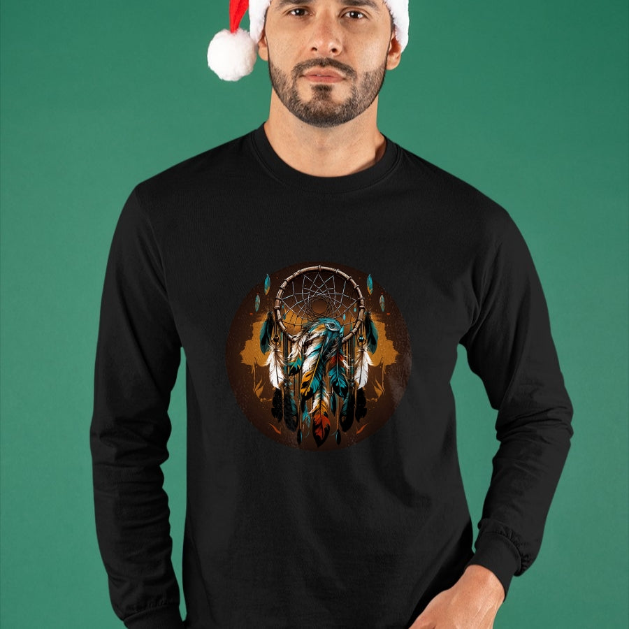 Native American T-Shirts, Vintage Native American Unisex T-Shirt/Hoodie/Sweatshirt HLT00 - Native American Dreamcatcher Indian Design