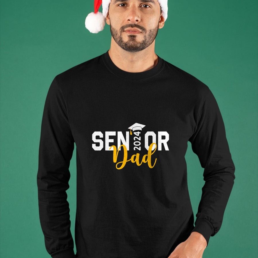 Gift for Dad Shirt, Funny Dad Unisex T-Shirt/Hoodie/Sweatshirt HLT00 – Proud Senior Dad 2024 Senior 2024 Dad Class Of 2024 Father T-Shirt