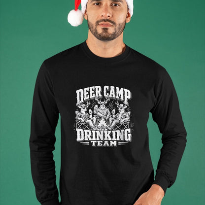 Funny Camping Shirt, Gift For Camping Lover Unisex T-Shirt/Hoodie/Sweatshirt HLT00 - Deer Camp Drinking Team - Funny Buck Deer Hunting T-Shirt