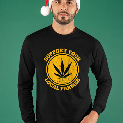 Best Farmer Life Shirt, Funny Farmer UnisexT-Shirt/Hoodie/Sweatshirt HLT00 - Retro Marijuana Support Your Local Farmer Cannabis Weed 2023 T-Shirt