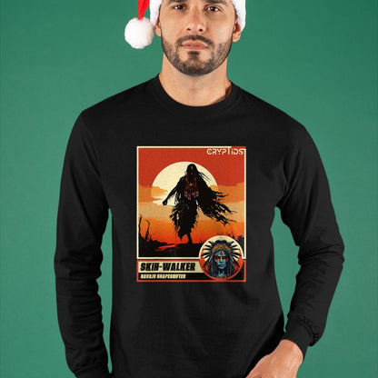 Native American T-Shirts, Vintage Native American Unisex T-Shirt/Hoodie/Sweatshirt HLT00 - Native American Folklore Cryptid Skinwalker