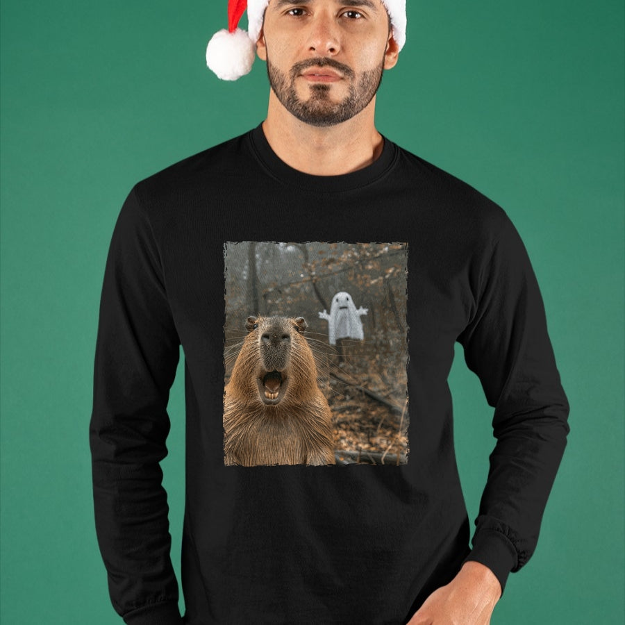 Cute Capybara Shirt, Funny Capybara Unisex T-Shirt/Hoodie/Sweatshirt HLT00 - Funny Capybara Halloween T-Shirt